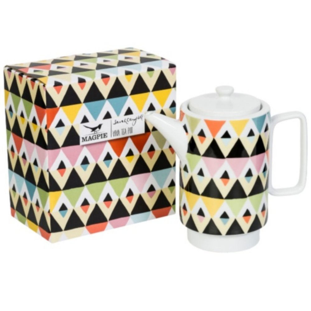 Mid Century Patterned Viva Tea Pot
